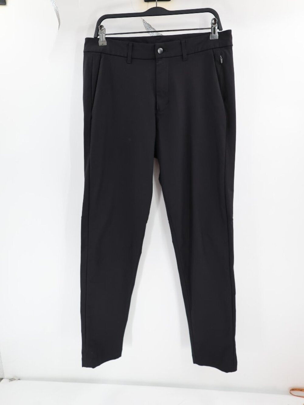 Lululemon Pants Men 32 L30 Commission Slim Fit Warpstreme Flat Front Chino Black